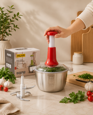 Stainless Steel Multi-Function Hand Press Food Chopper & Grater