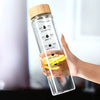 Glass Timer Water Bottle