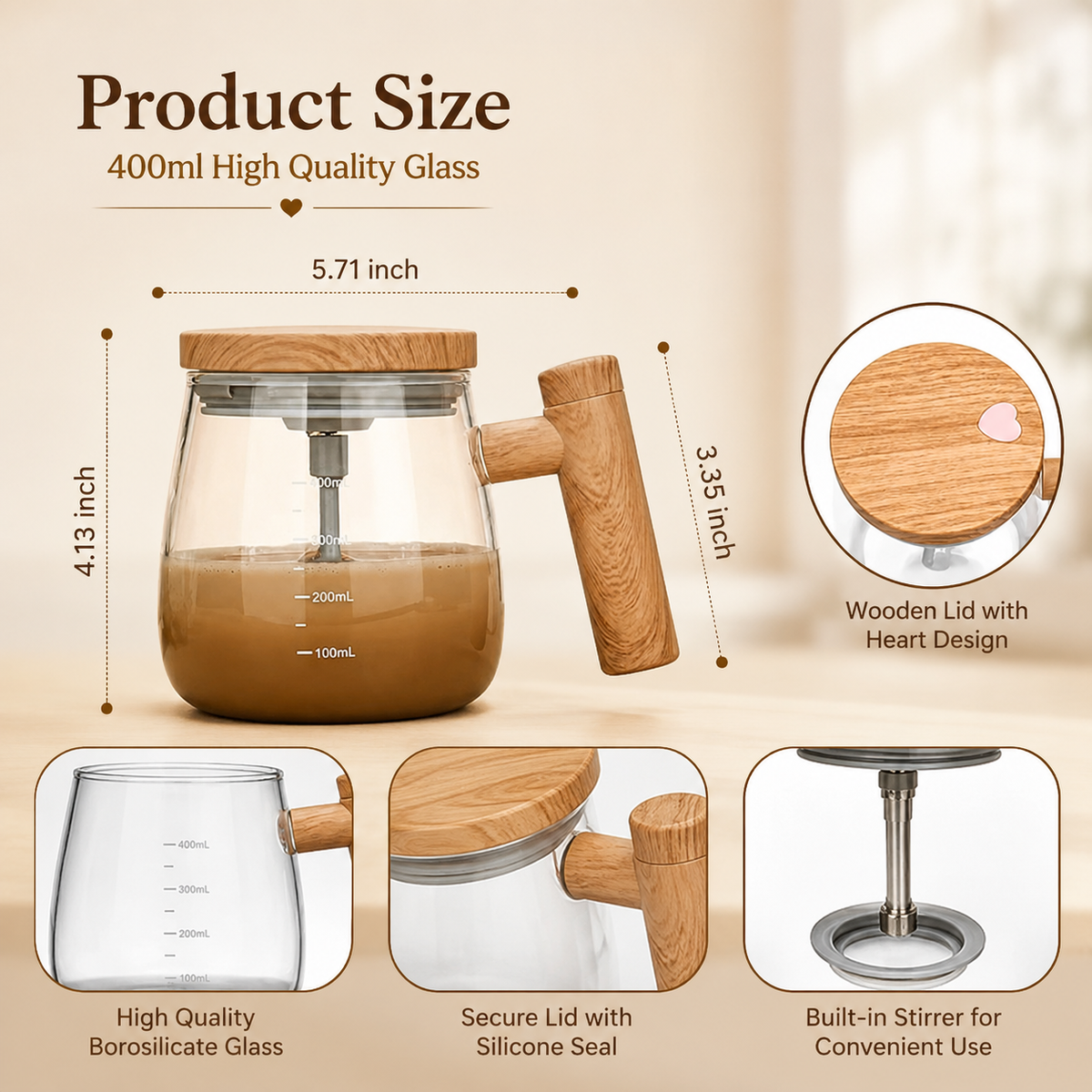Electric Self Stirring Mug (400ml)