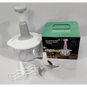Stainless Steel Multi-Function Hand Press Food Chopper & Grater