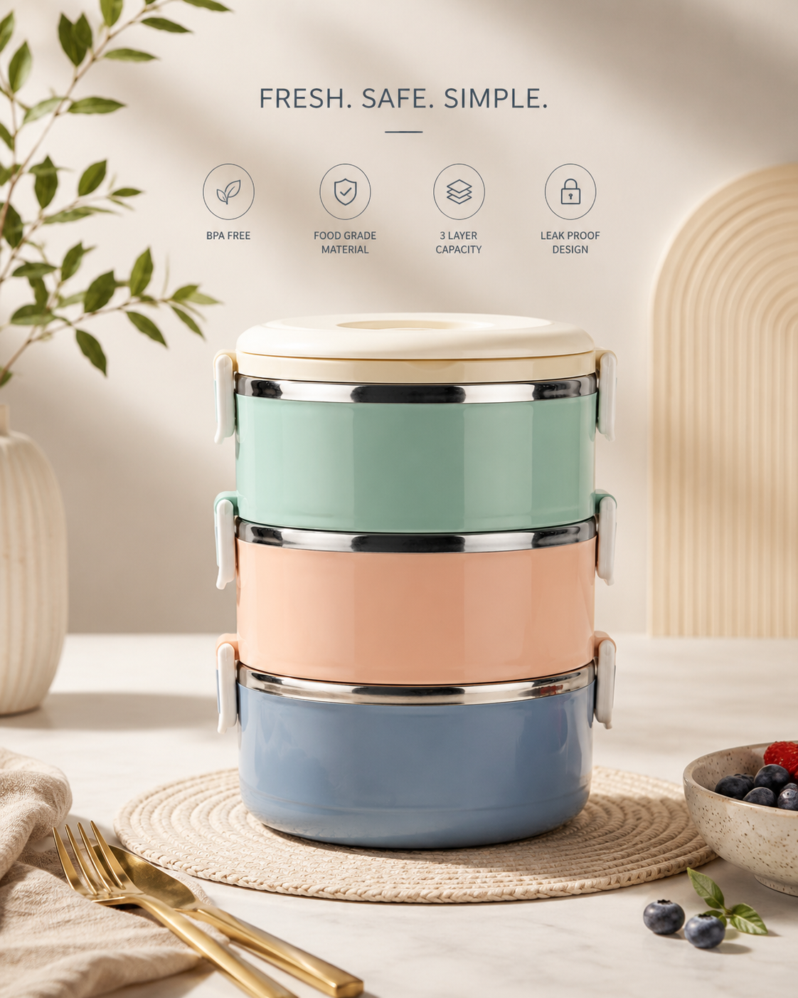 3 piece Lunch Box