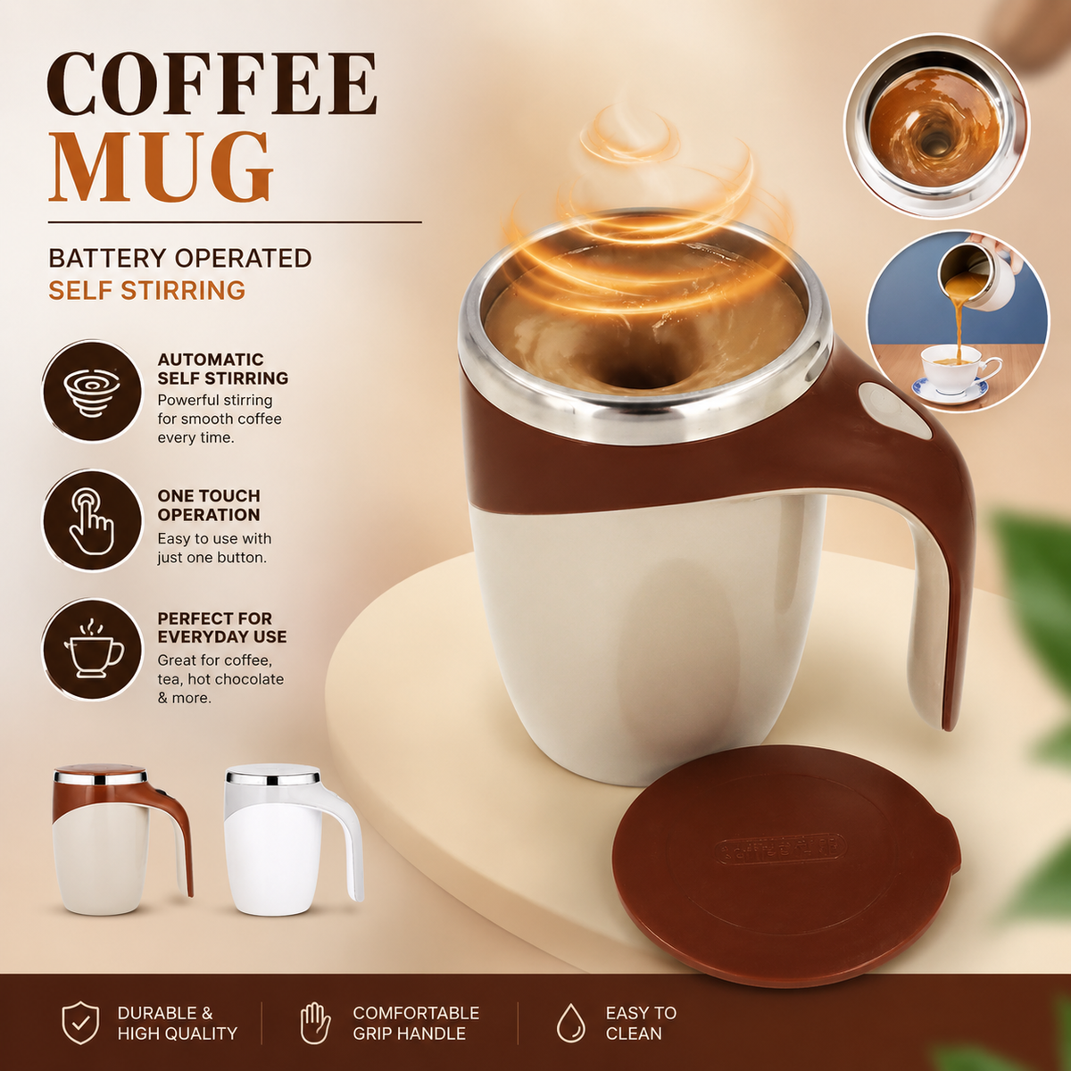 Automatic Self Stirring Coffee Mug (380ml)