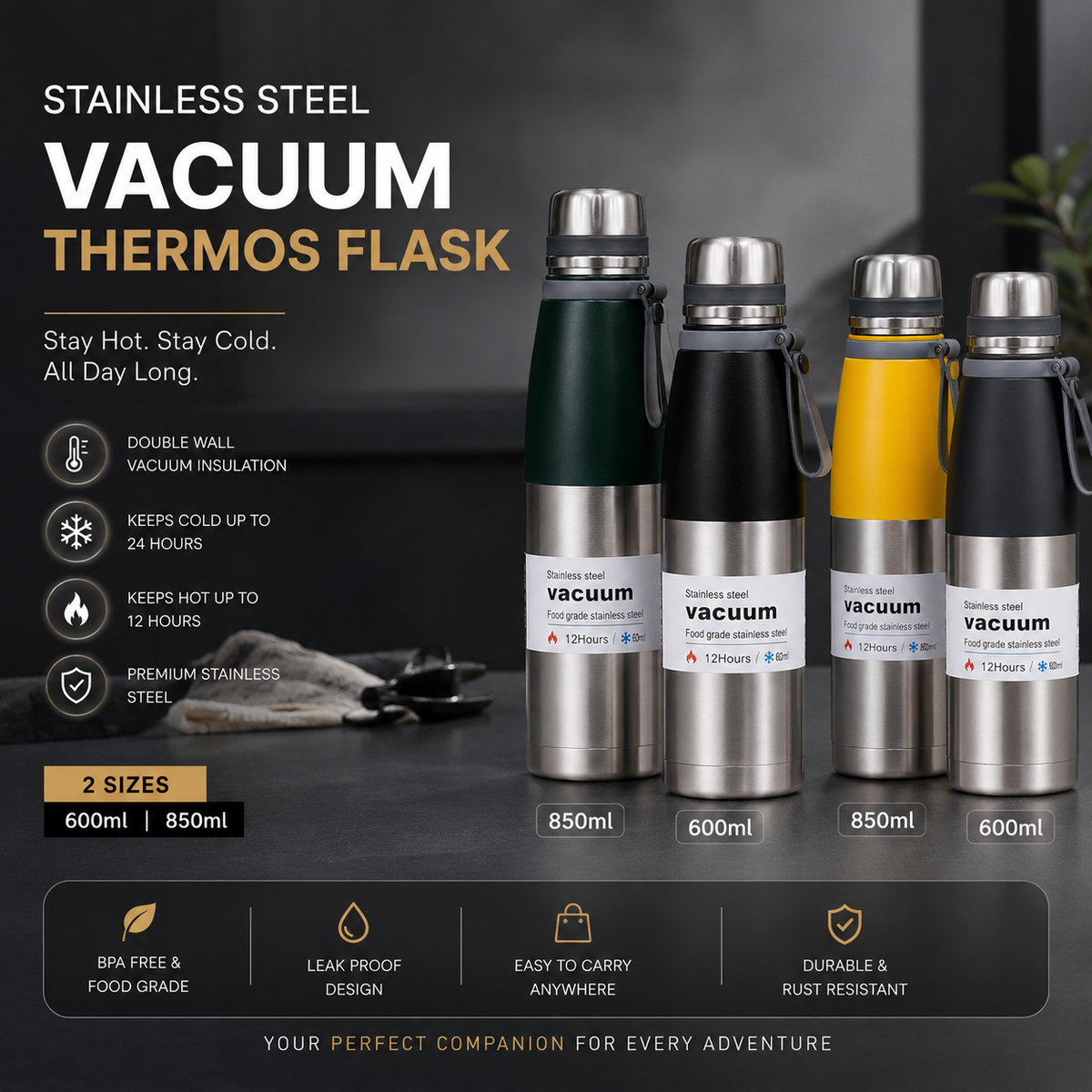 Stainless Steel Vacuum Flask Thermos