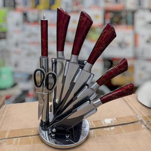 Knife Set With Rotating Stand