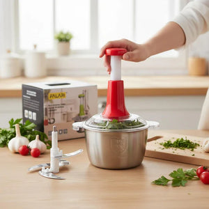 Stainless Steel Multi-Function Hand Press Food Chopper & Grater
