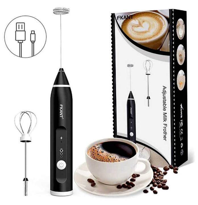2-in-1 USB Rechargeable Electric Milk Frother & Hand Mixer