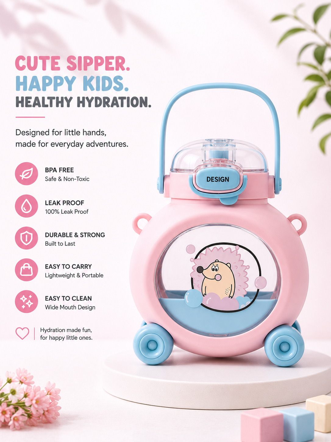 Wheel Design Water Bottle