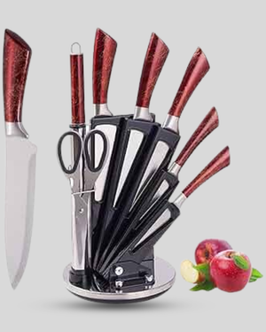 Knife Set With Rotating Stand